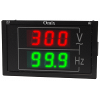 Индикатор напряжения и частоты однофазный щитовой Omix PQ74-VF2-1