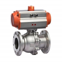 Кран шаровый фланцевый с односторонним пневмоприводом KSHN2F304-P1 (AISI 304)
